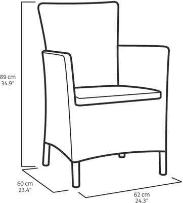 Conjunto terraza Iowa Balcony gris